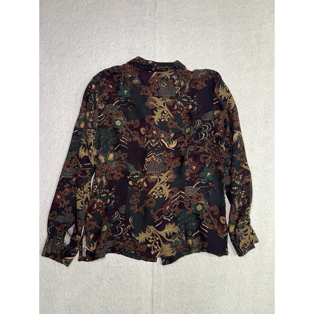 Sag Harbor Womens sz 14 Button up shirt Long sleeve casual Paisley - Picture 11 of 13